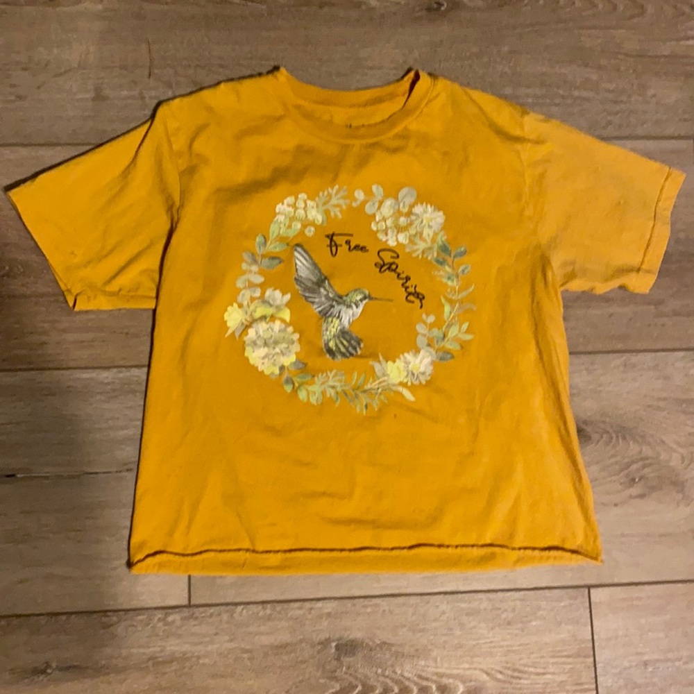 Yellow crop top small